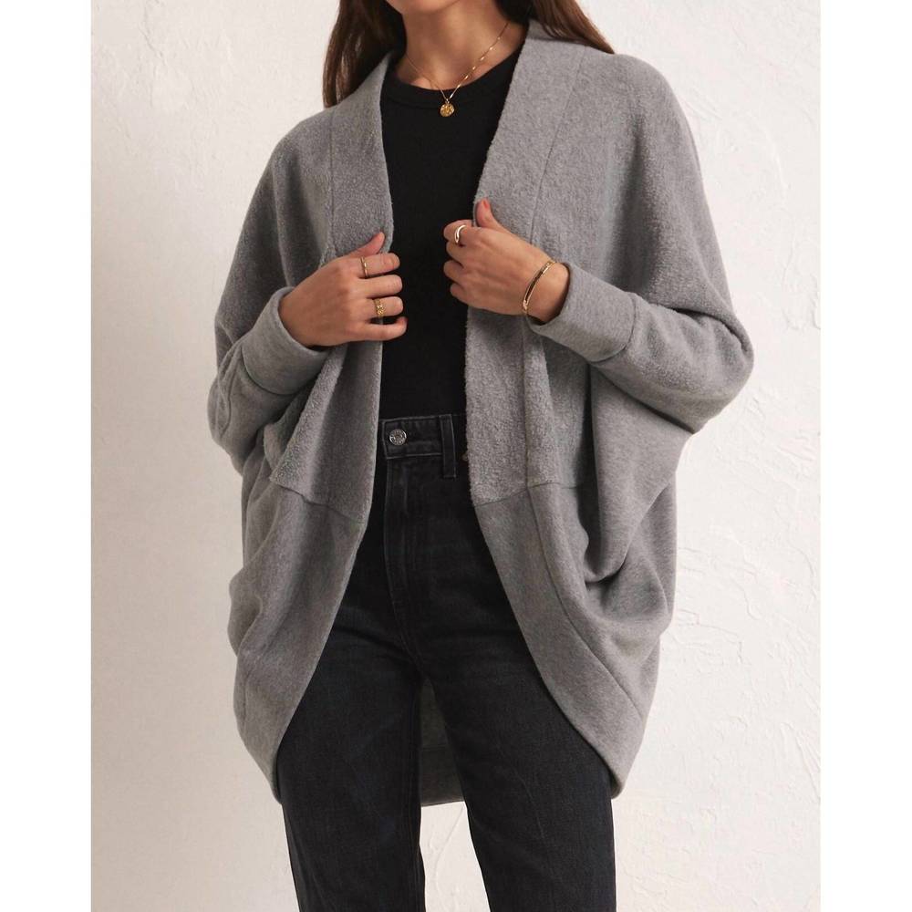 NEW Z SUPPLY commuter fleece cardigan in grey